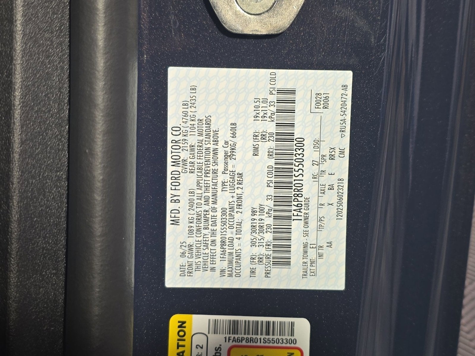 2025 Ford Mustang Dark Horse