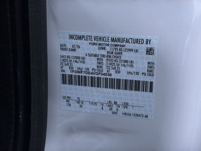 2027 Ford F-750 Contractor Dump Base