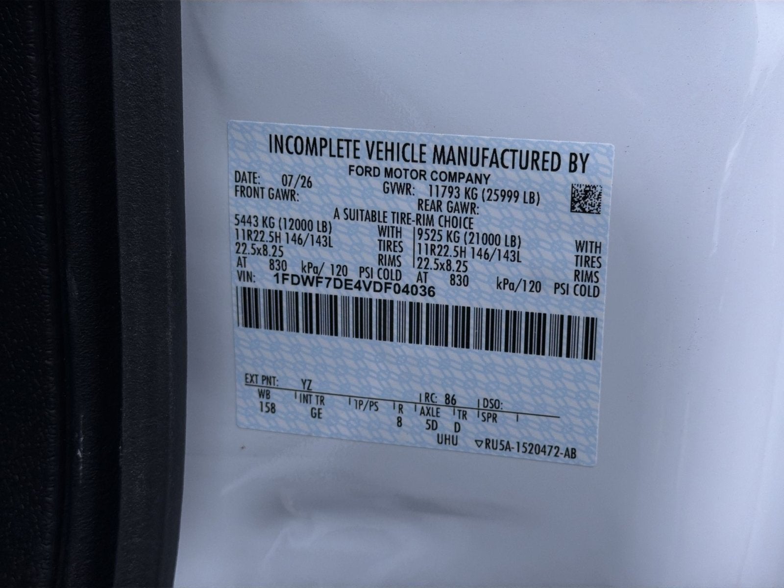 2027 Ford F-750 Contractor Dump Base