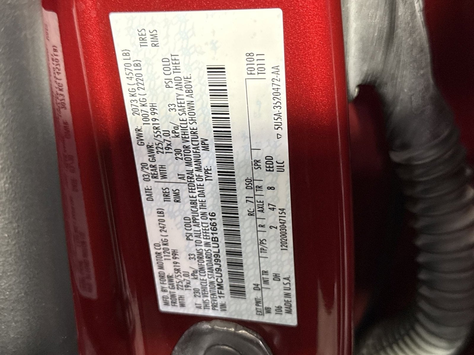 2020 Ford Escape Titanium