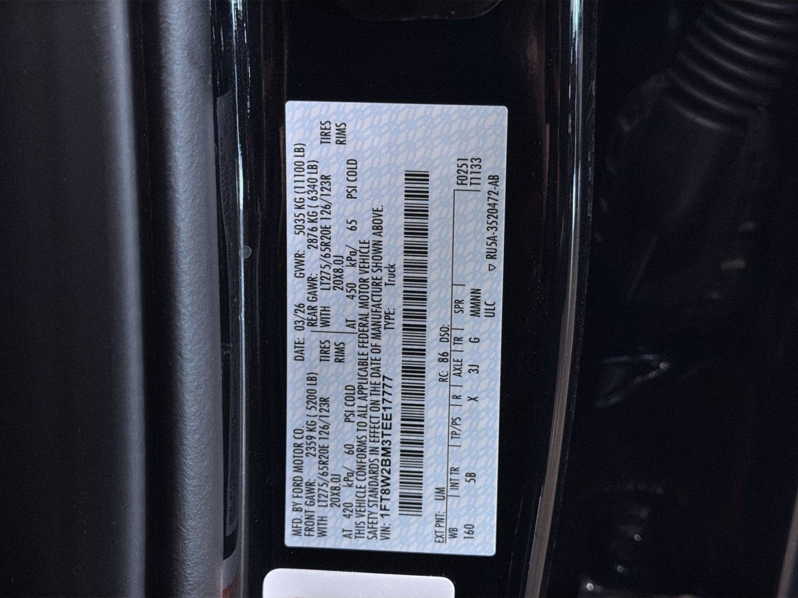 2026 Ford F-250SD Lariat Black Widow