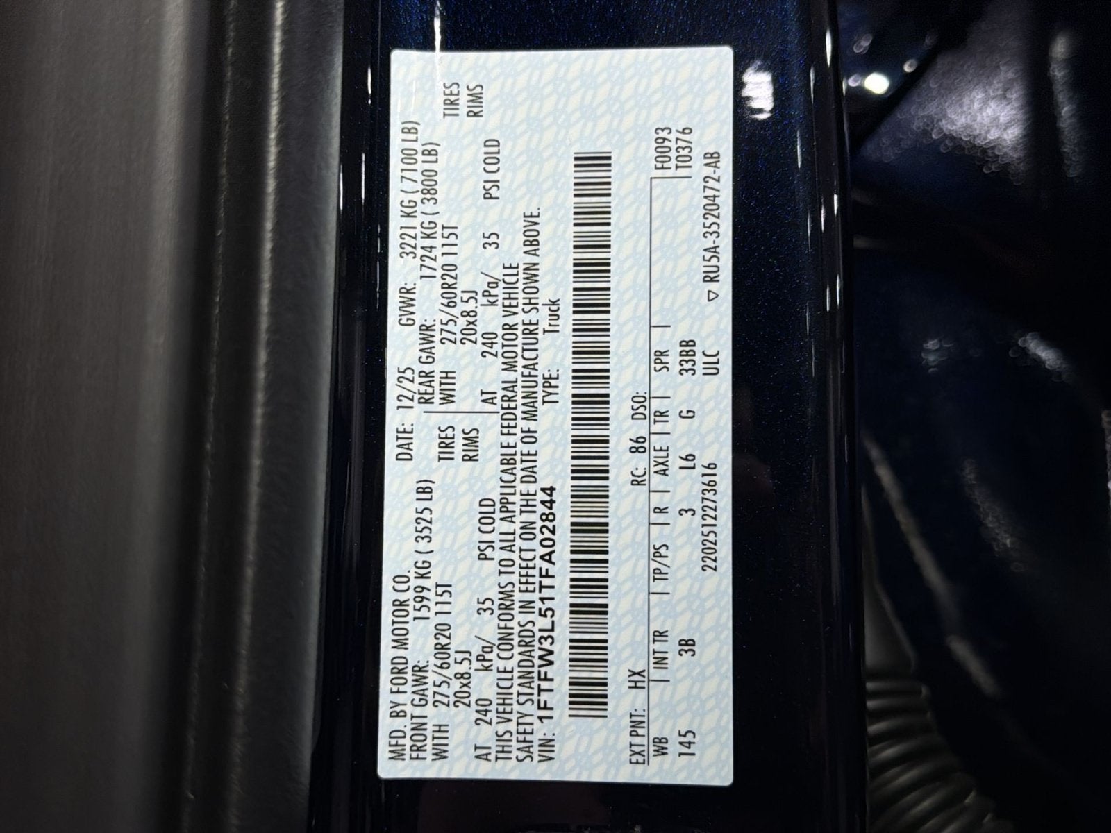 2026 Ford F-150 Black Widow SR 810