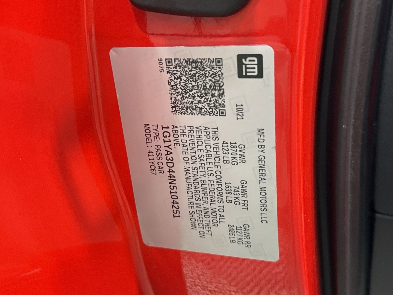 2022 Chevrolet Corvette Stingray