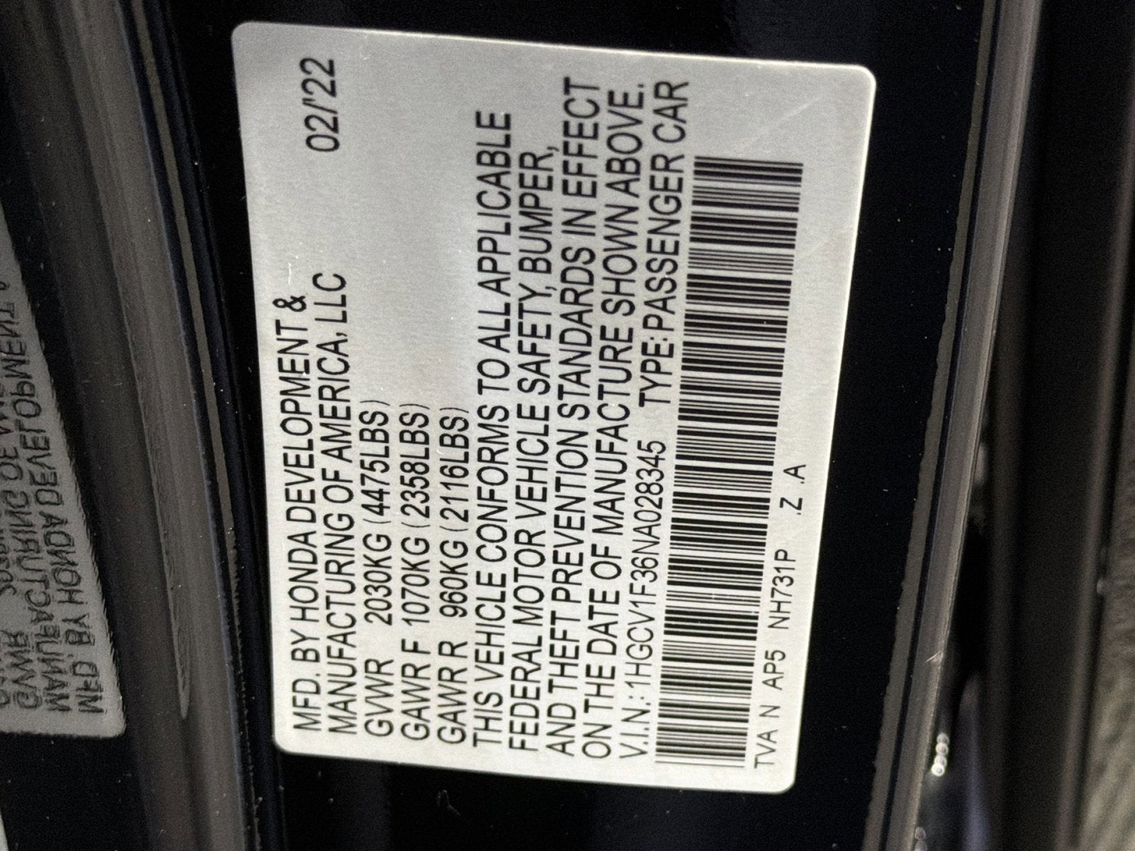 2022 Honda Accord Sport