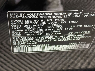 2023 Volkswagen Atlas 3.6L V6 SEL R-Line