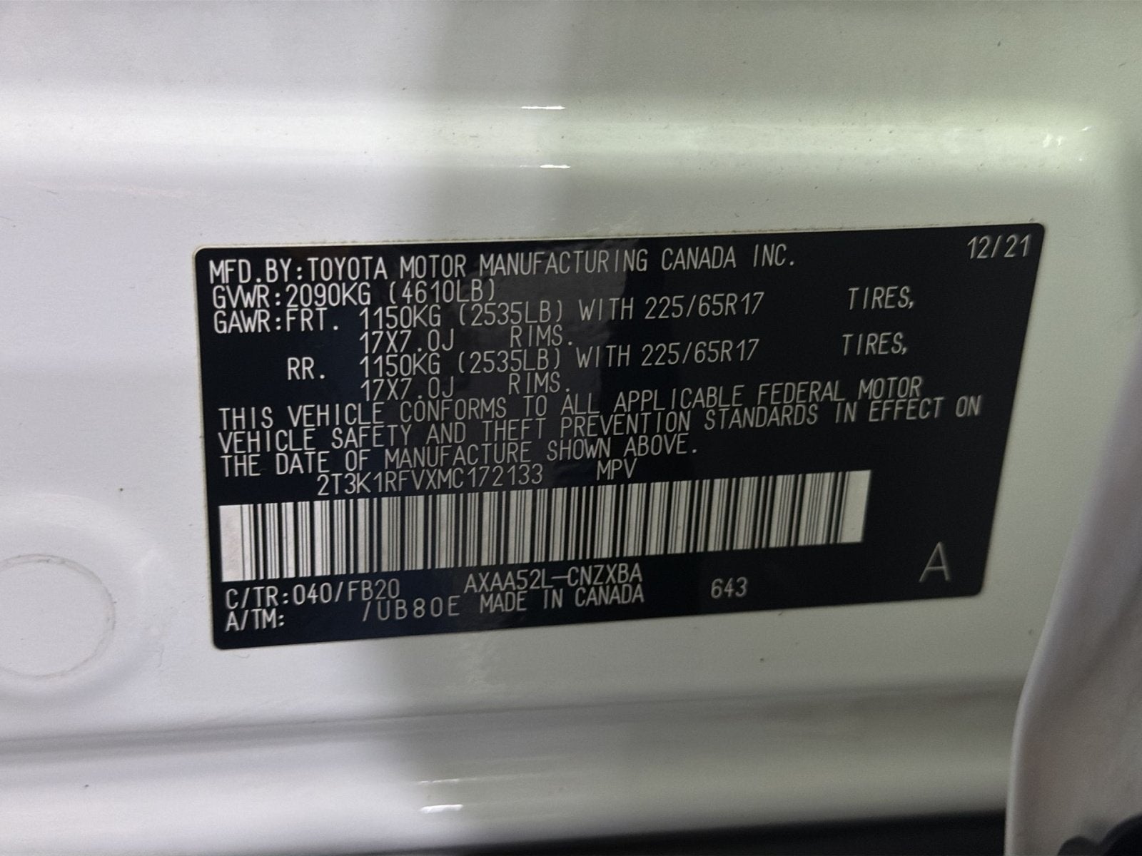 2021 Toyota RAV4 LE