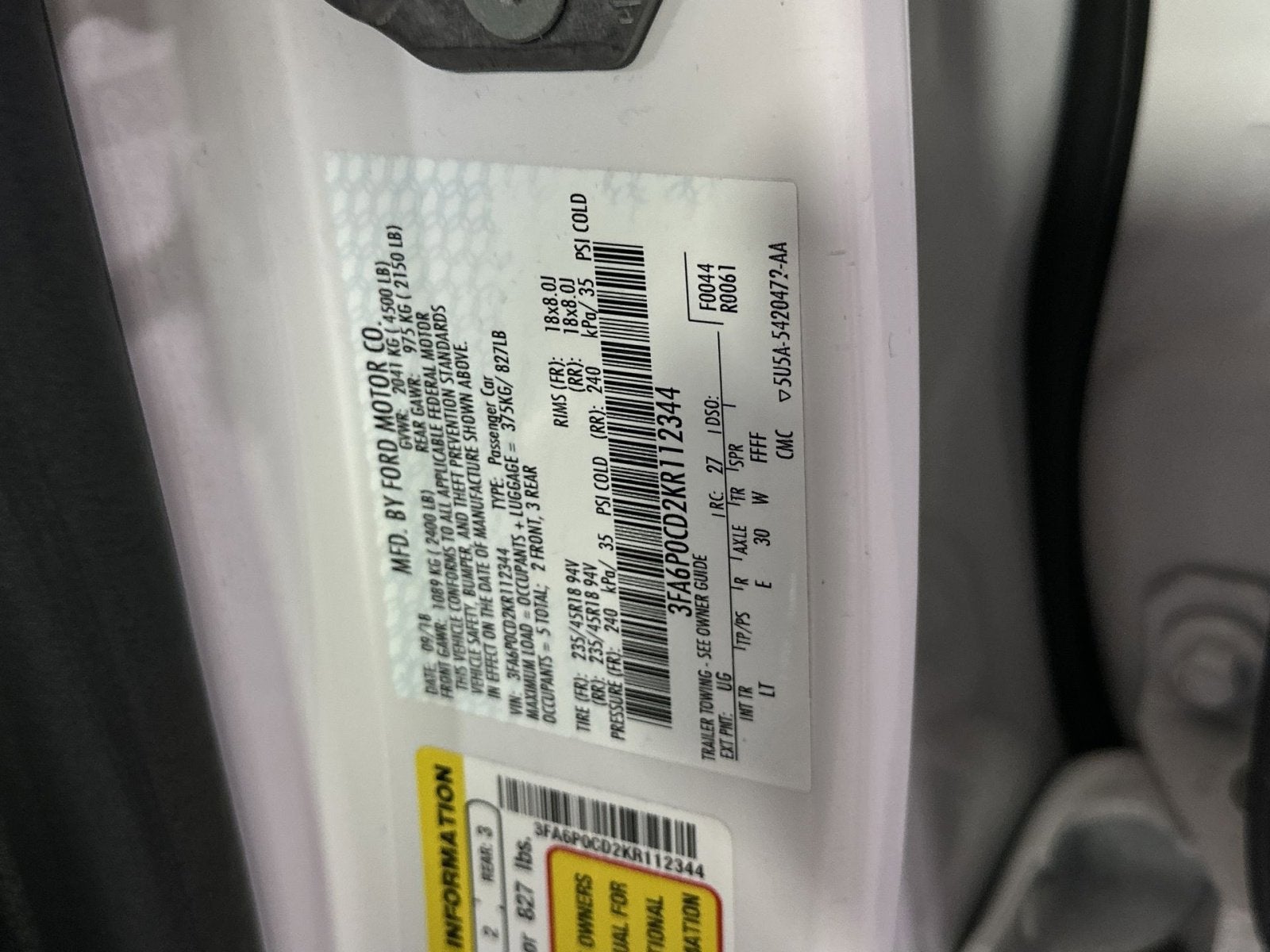 2019 Ford Fusion SEL