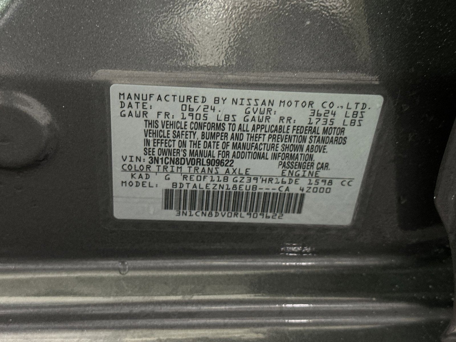 2024 Nissan Versa 1.6 S