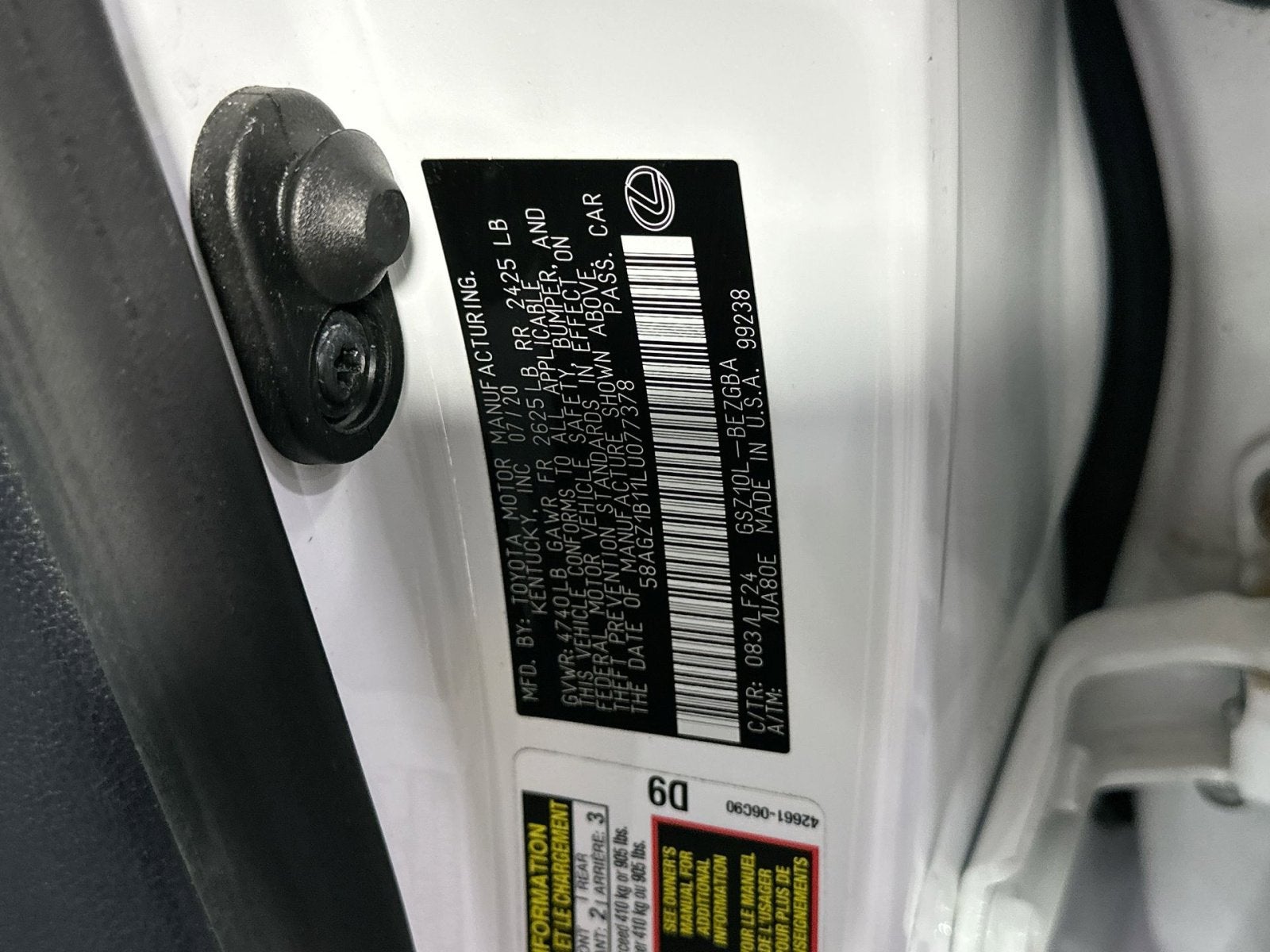 2020 Lexus ES 350 F Sport