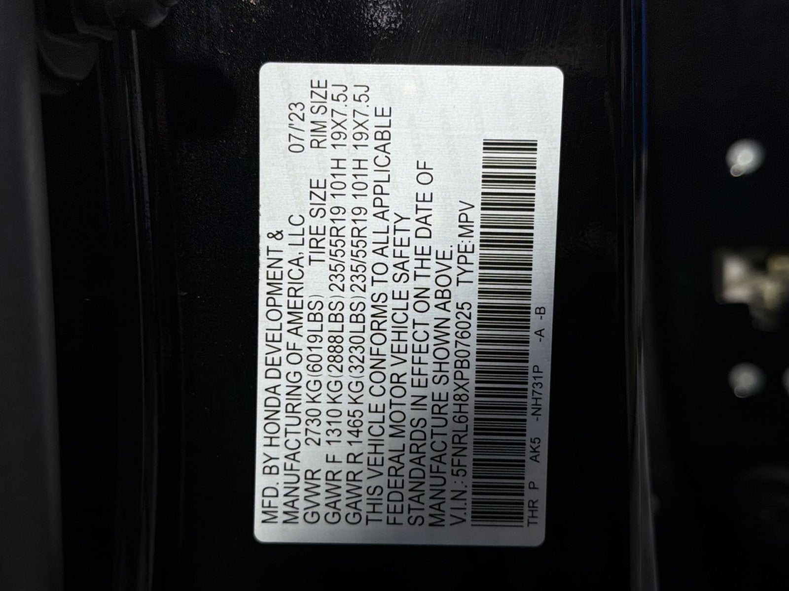 2023 Honda Odyssey Touring