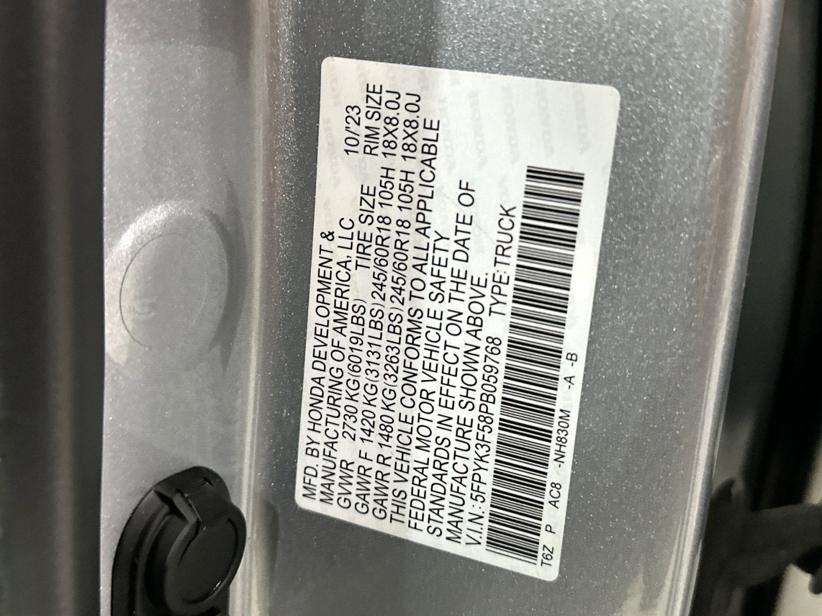 2023 Honda Ridgeline RTL