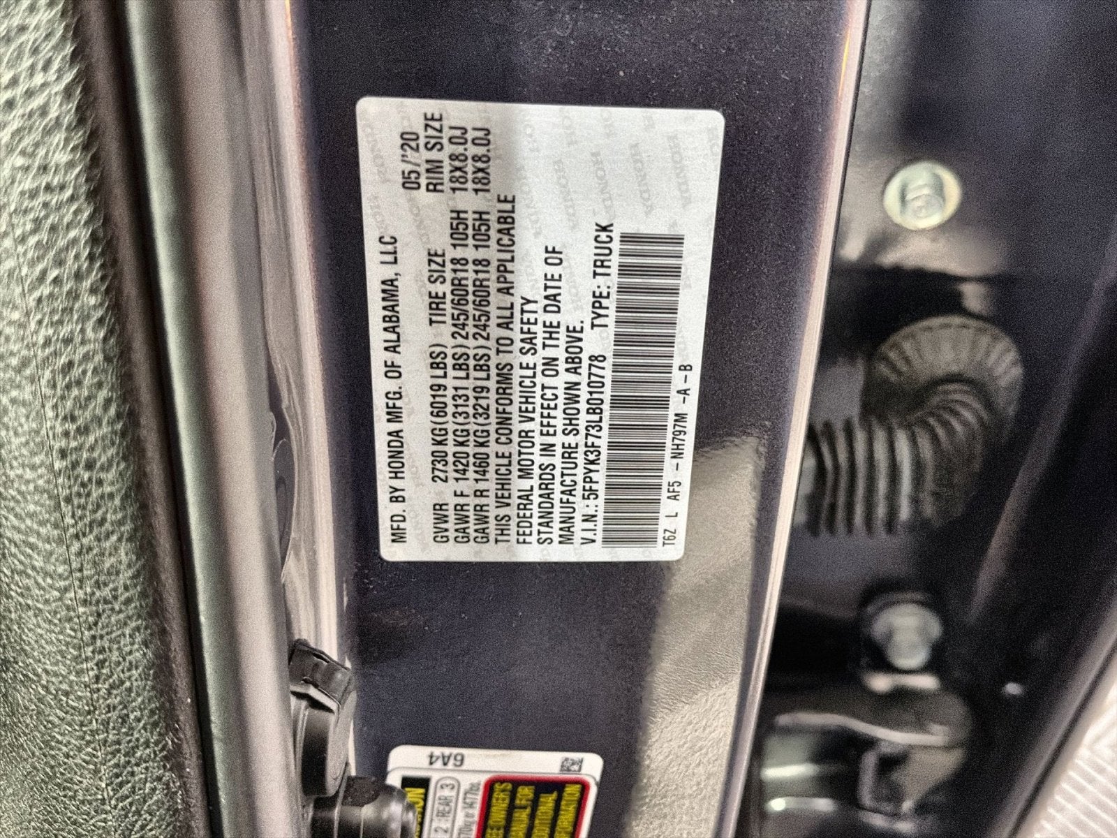 2020 Honda Ridgeline RTL-E