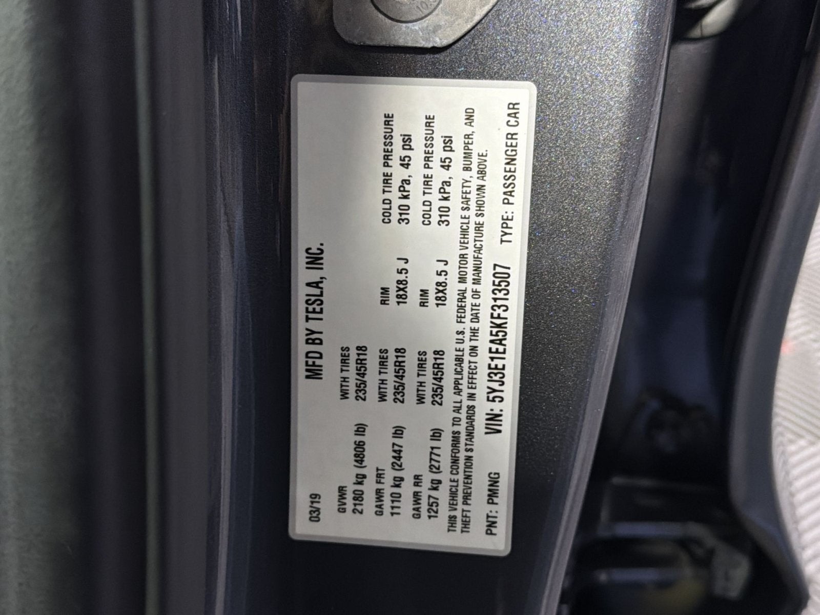 2019 Tesla Model 3 Long Range