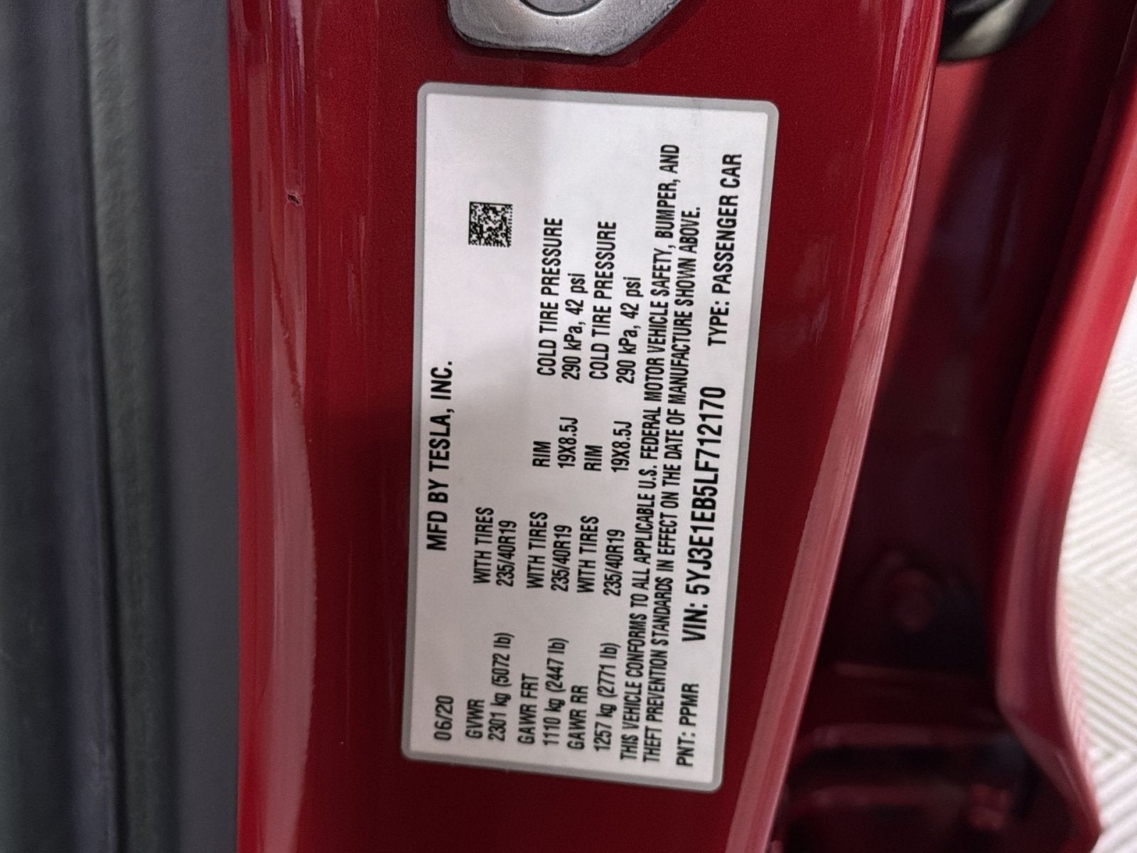 2020 Tesla Model 3 Long Range