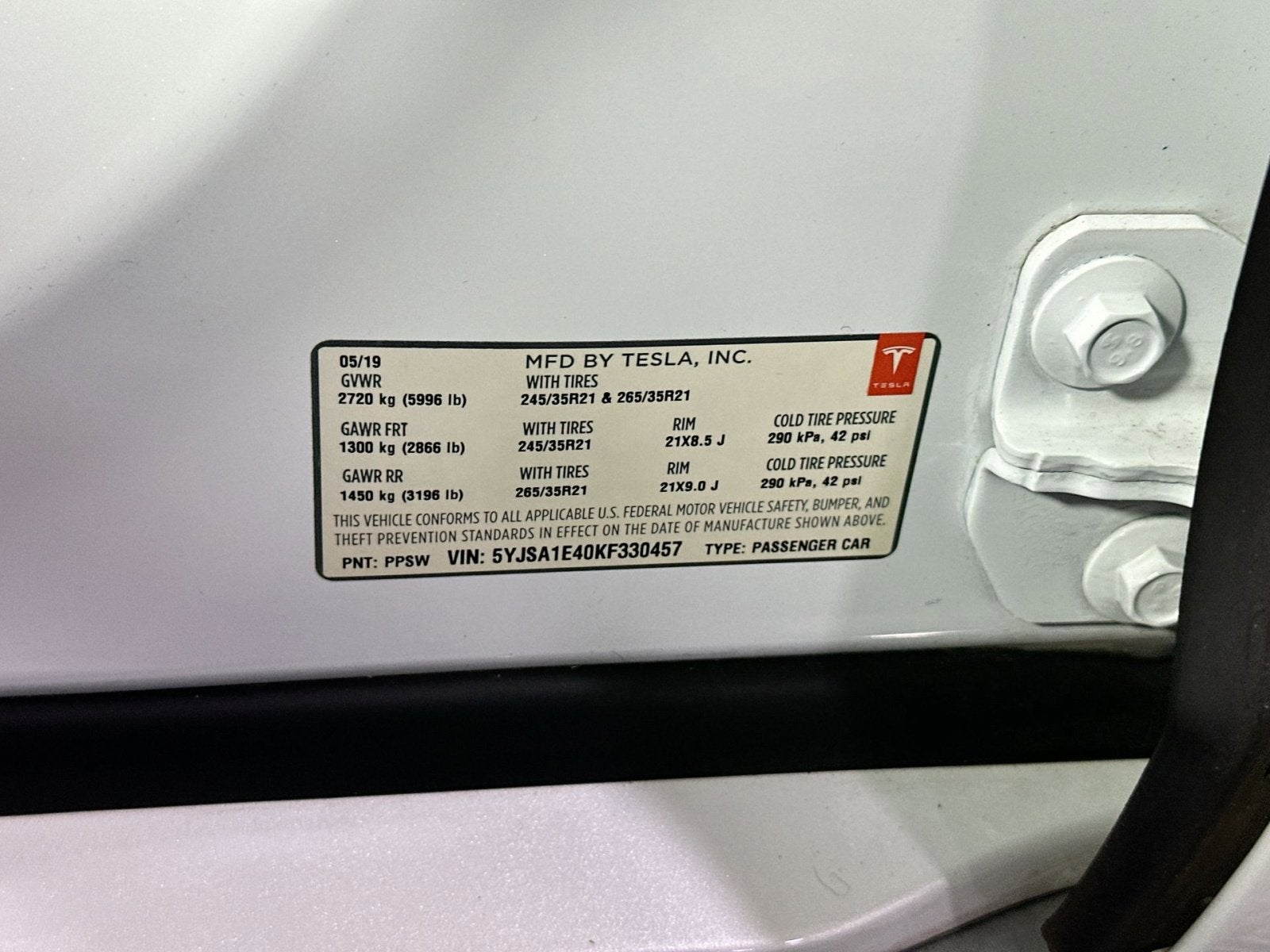 2019 Tesla Model S Performance