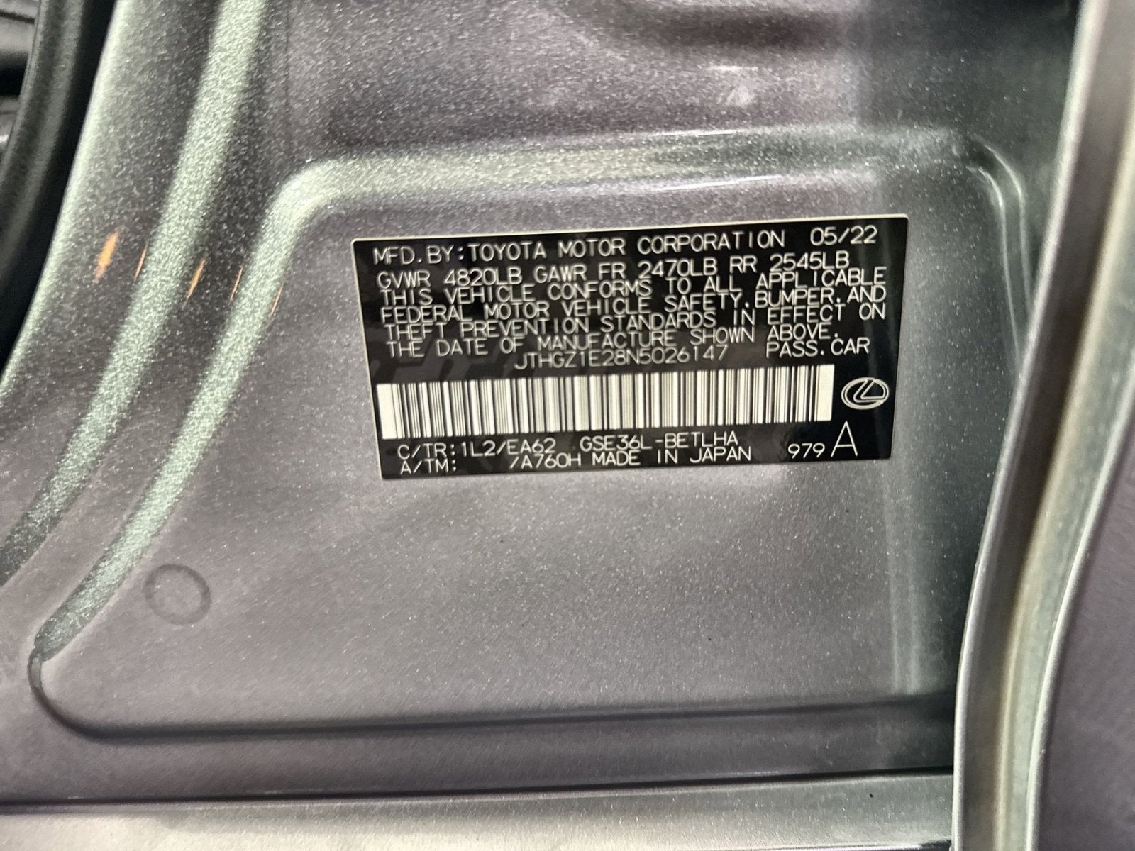 2022 Lexus IS 350 F SPORT