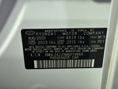 2021 Hyundai Sonata Hybrid Blue