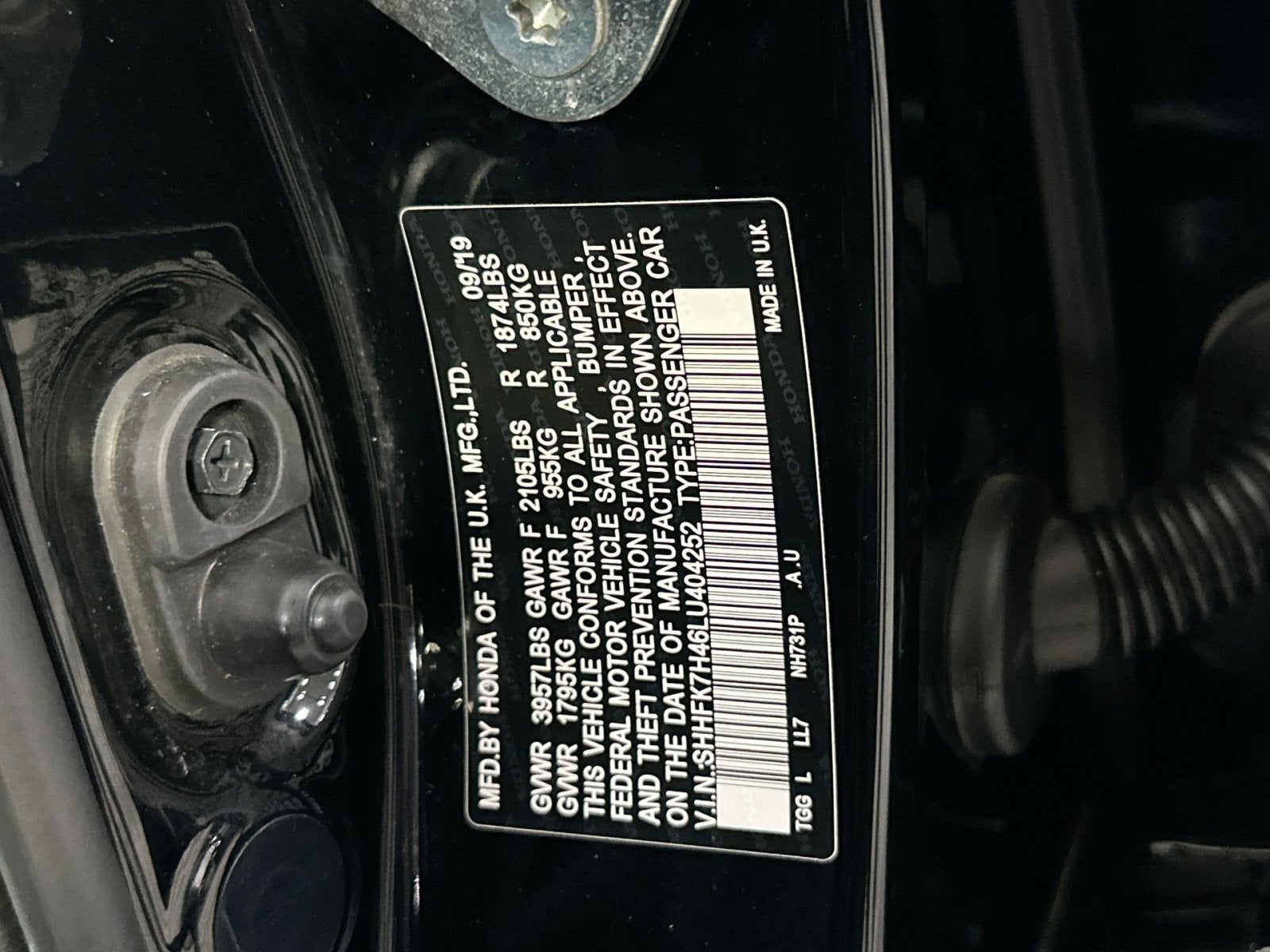 2020 Honda Civic Sport