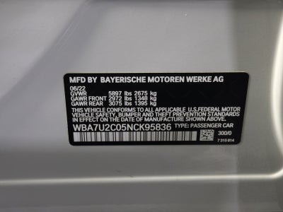 2022 BMW 7 Series 750i xDrive