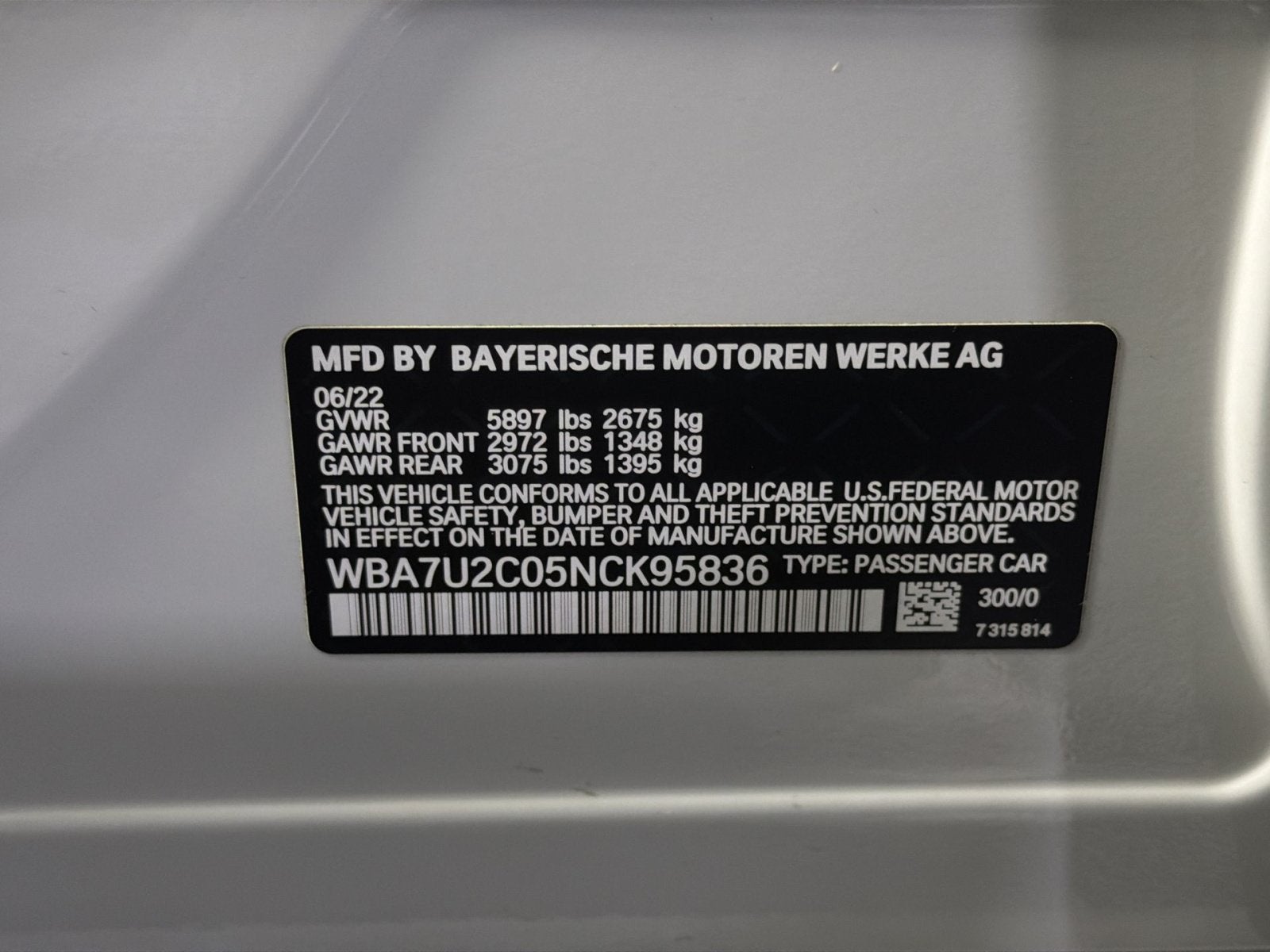 2022 BMW 7 Series 750i xDrive