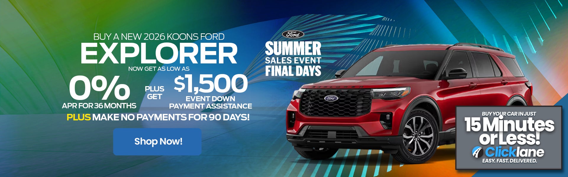 2026 Ford Explorer APR Offer