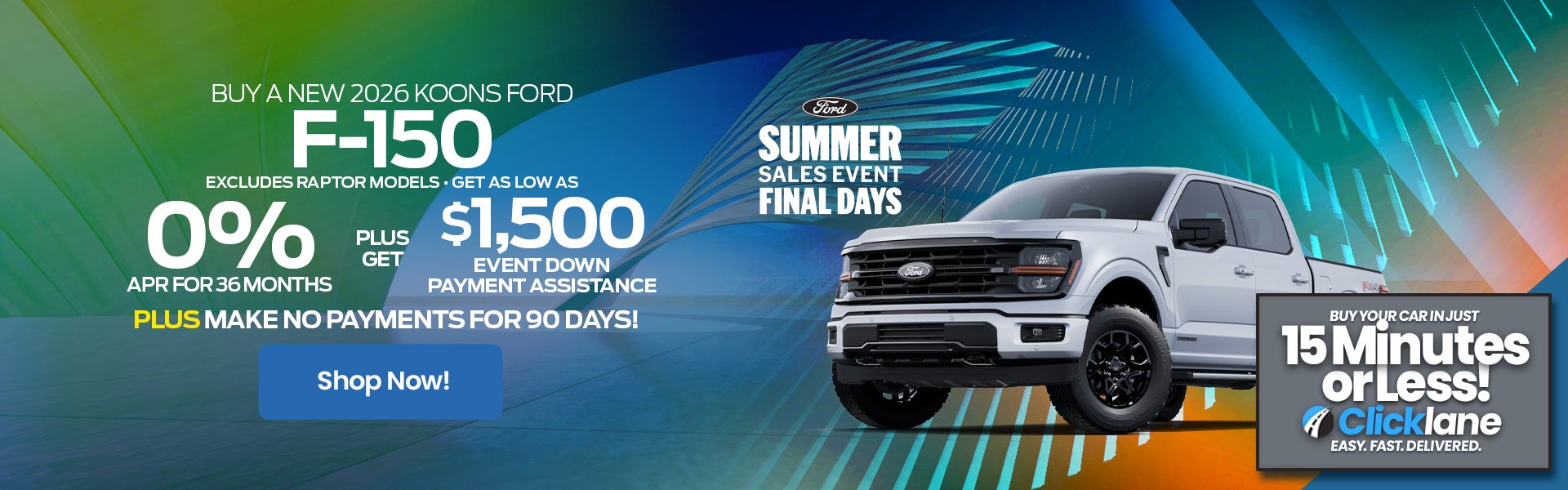 2026 Ford F150 APR Offer