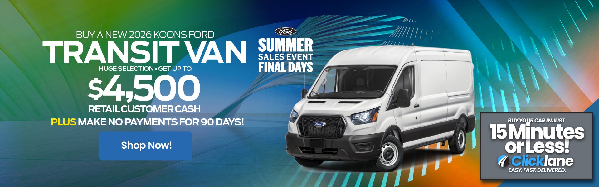 2026 Ford Transit Rebate Offer